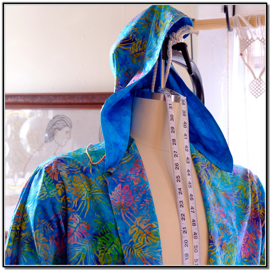 Batik jacket with hood
